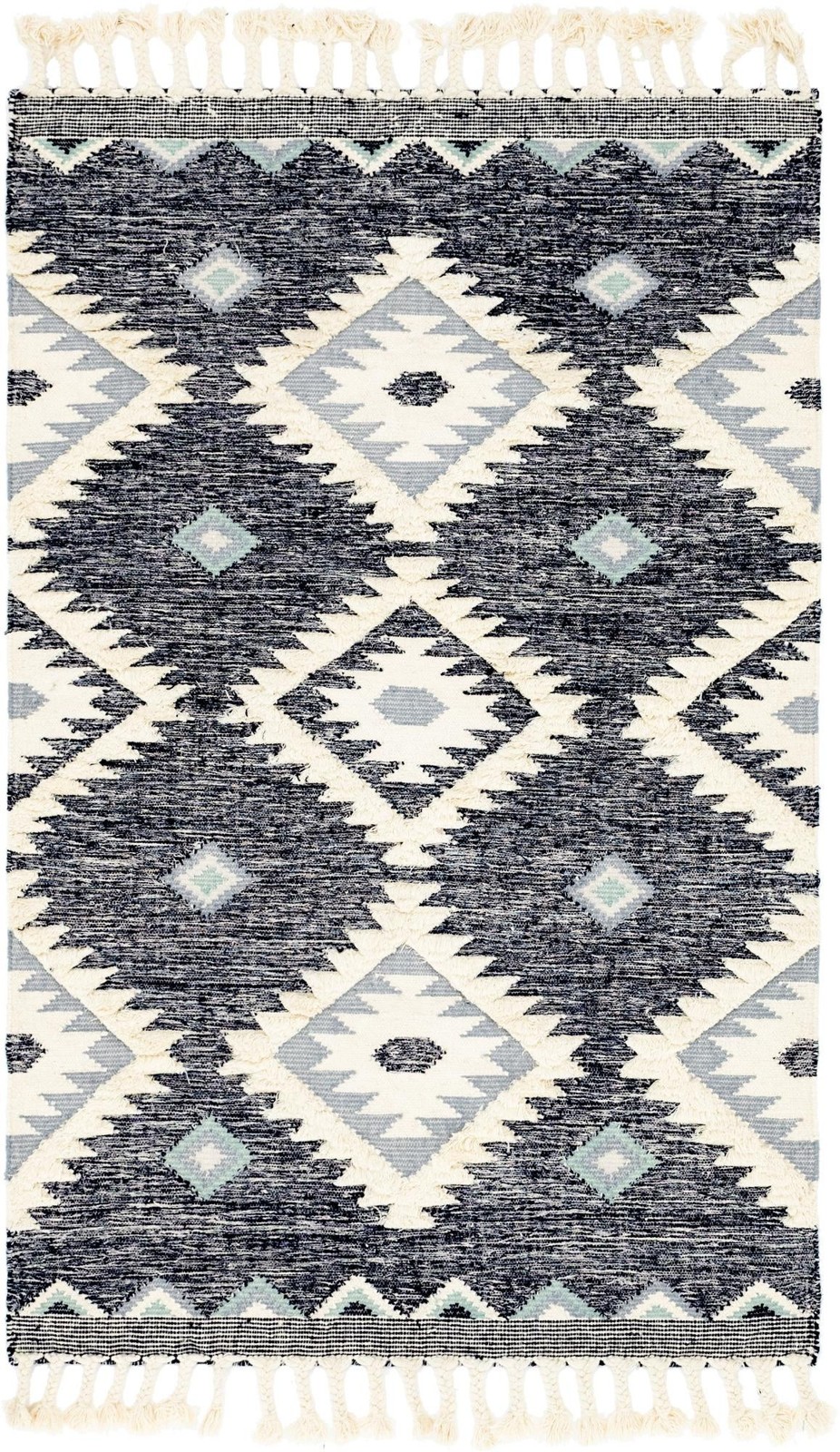 5' 1 x 8' Amaranth · Diamond Wool Rug, navy