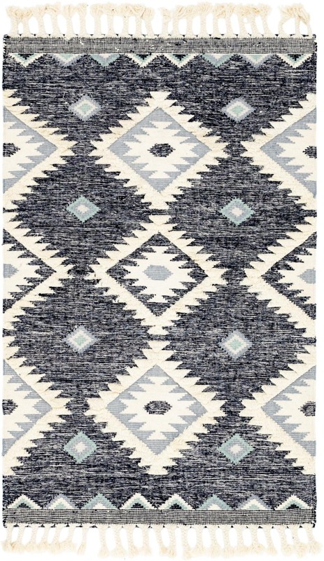 5' 1 x 8' Amaranth · Diamond Wool Rug, navy