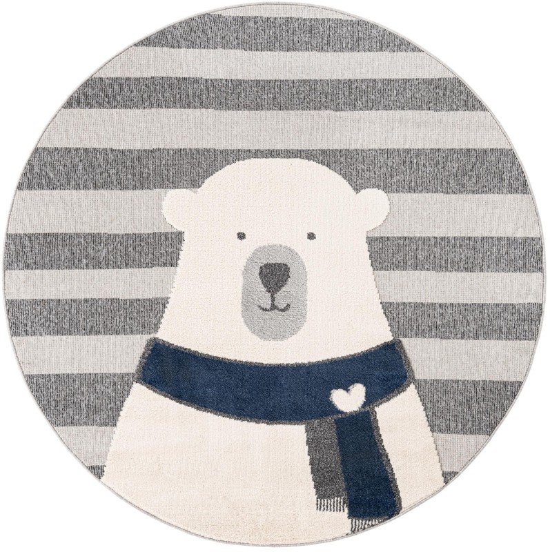 Whitcomb · Striped rug, gray