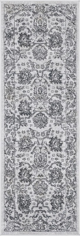 Channing · Border rug, grey