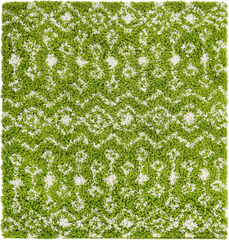 4' x 4' Bayley · Chevron Shag Rug, green
