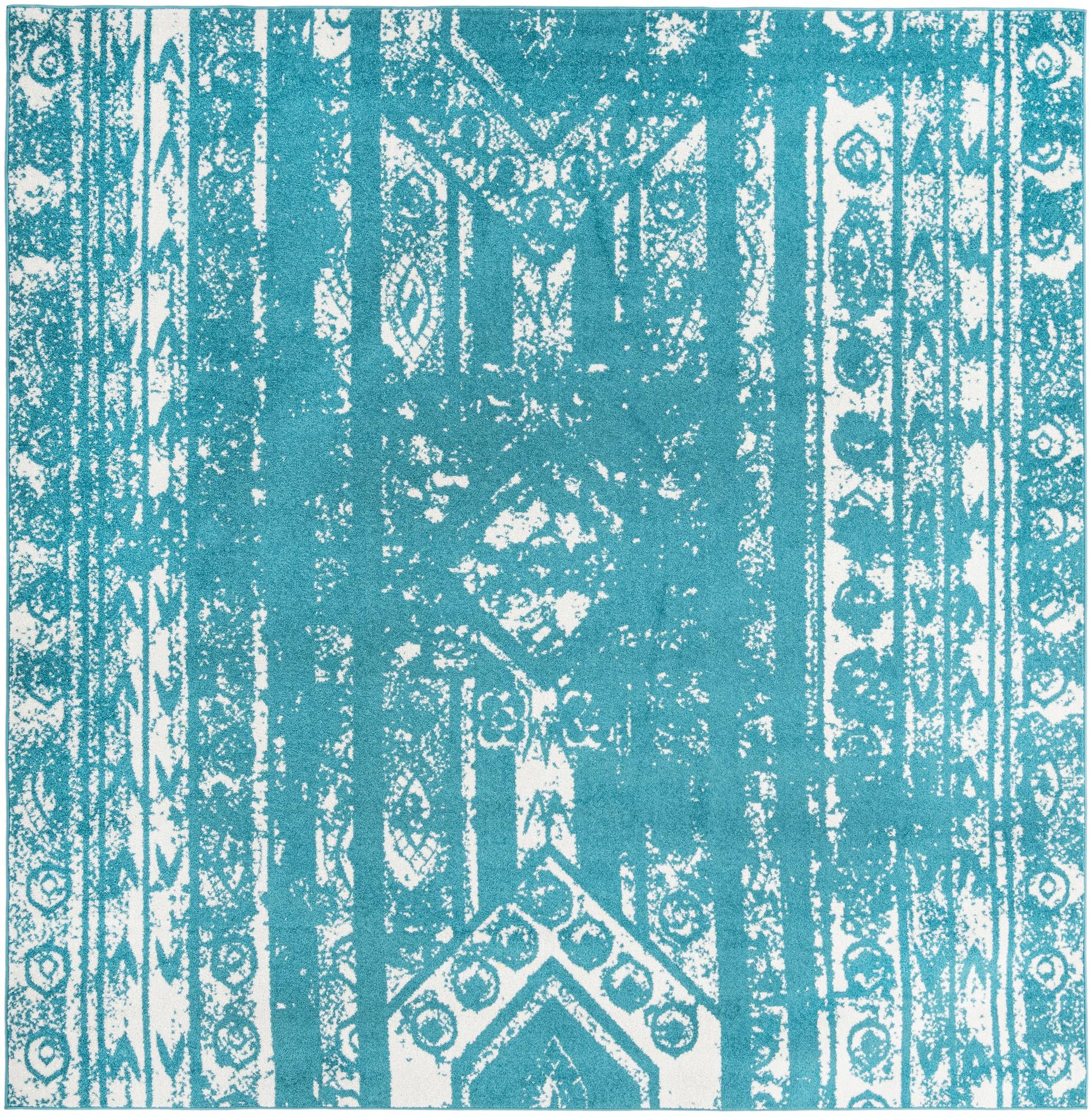 10' x 10' Underhill · Medallion rug, turquoise
