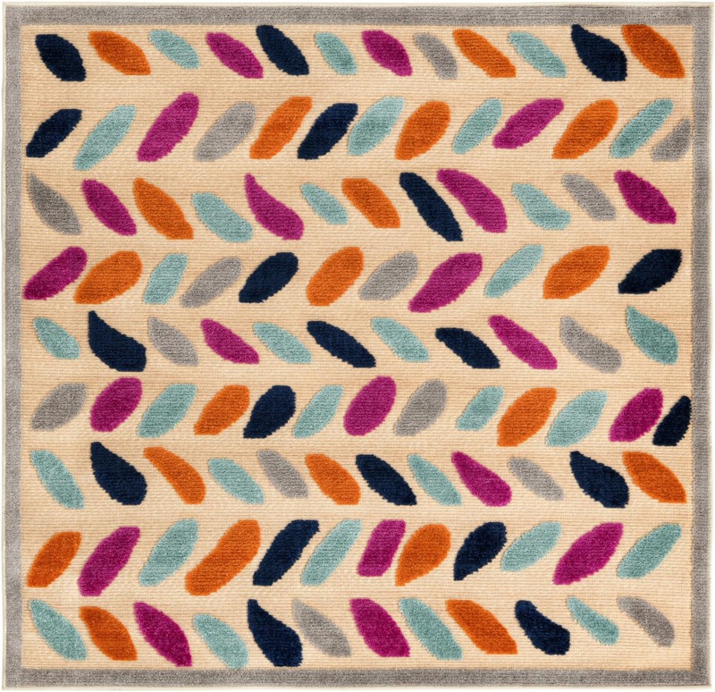 5' 3 x 5' 3 Boyd · Border Outdoor Rug, beige