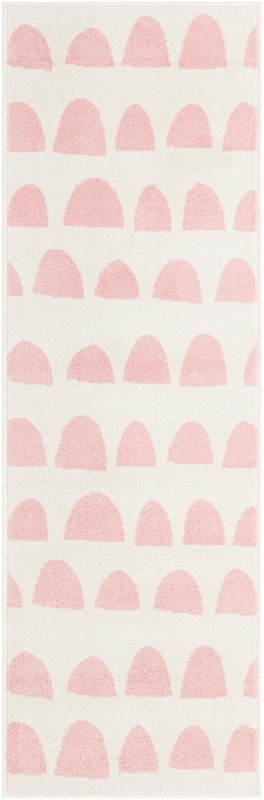 Halloran · Geometric rug, ivory and pink