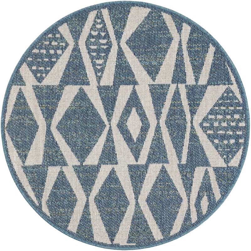 4' 1 x 4' 1 Casper · Diamond Outdoor Rug, blue