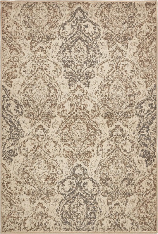 Maude · Damask rug, beige and brown