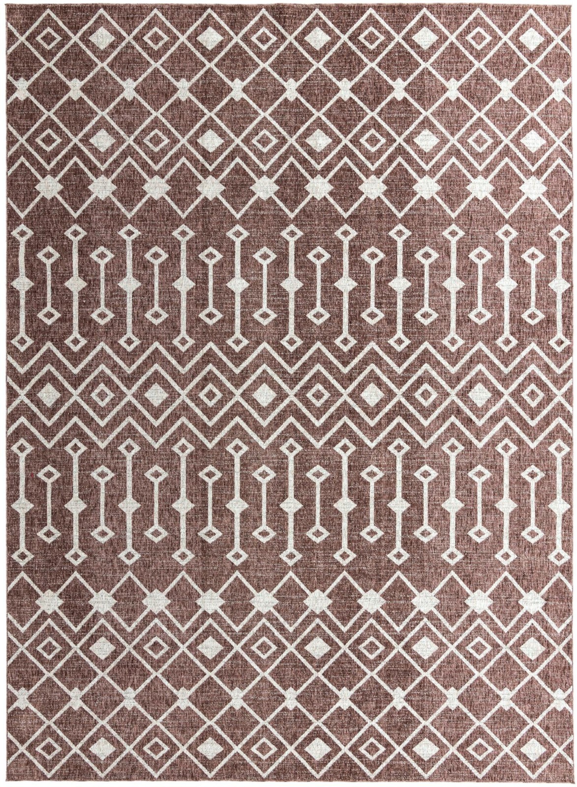 10' x 13' Harlan · Chevron rug, dusty rose