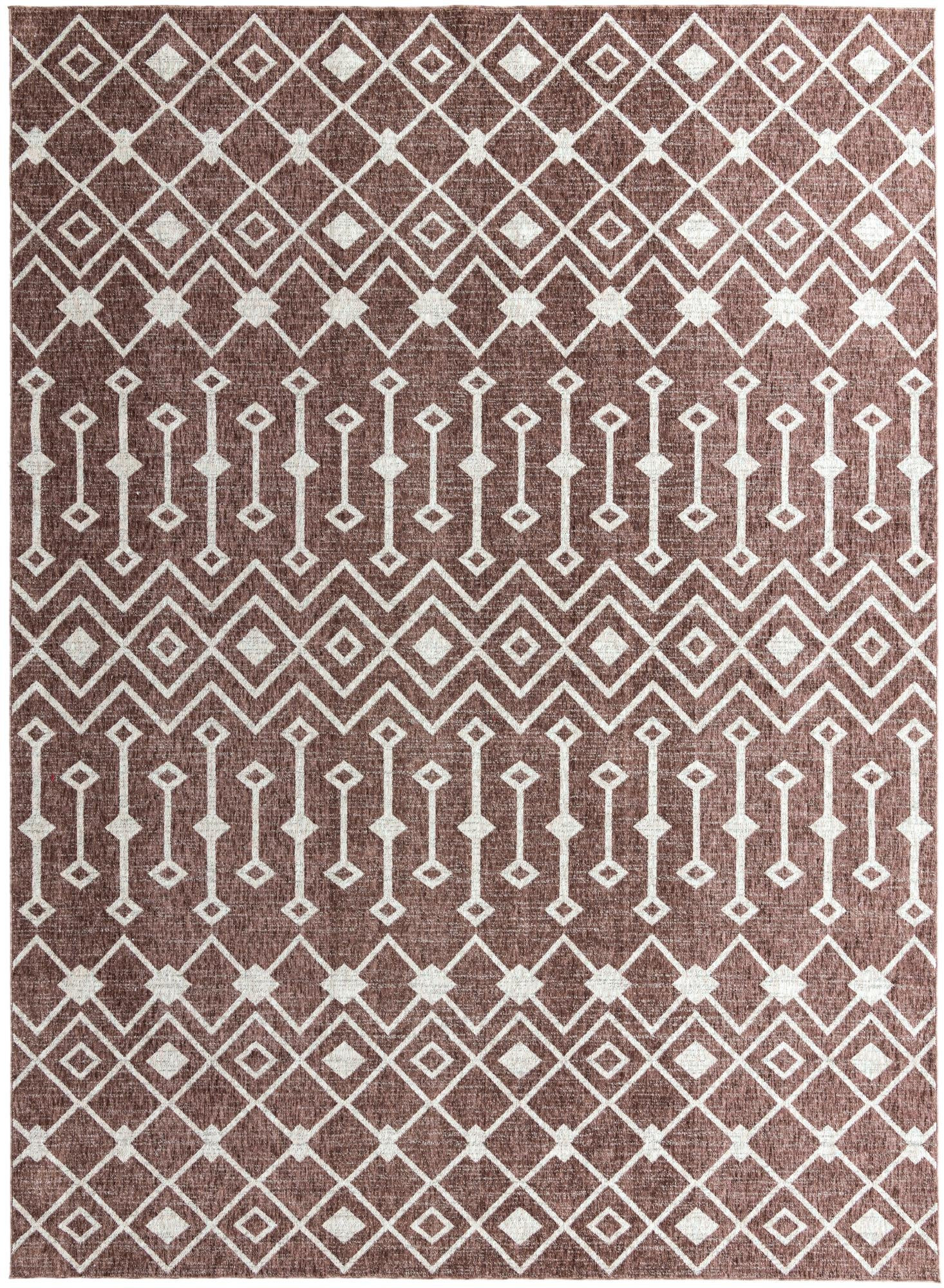 10' x 13' Harlan · Chevron rug, dusty rose