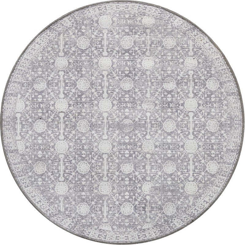 3' 6 x 3' 6 Garrison · Medallion Washable Rug, gray