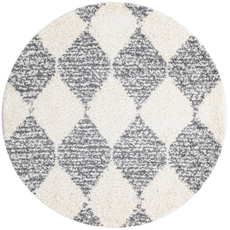 Newton · Diamond Shag Rug, white