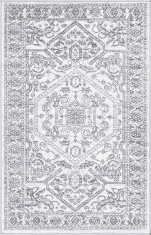 3' 3 x 5' 3 Chamomile · Border rug, white