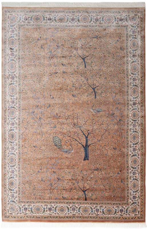 Gardner · Tree of life rug, peach and ivory