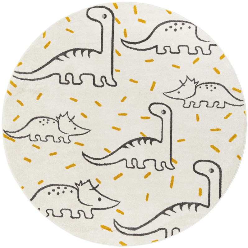 7' 10 x 7' 10 Kingfisher · Pictoral rug, ivory