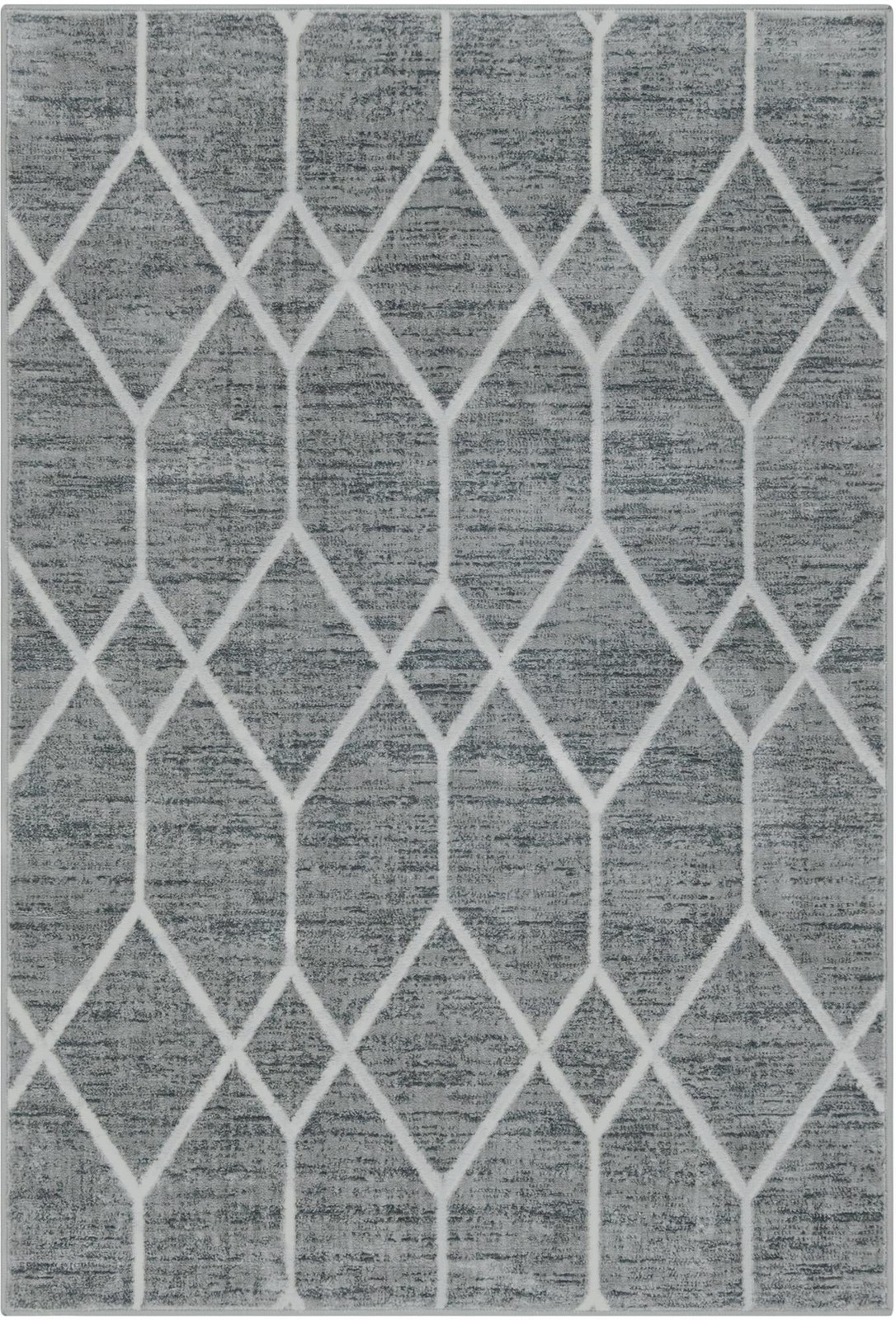 4' x 6' Thatcher · Diamond rug, grey