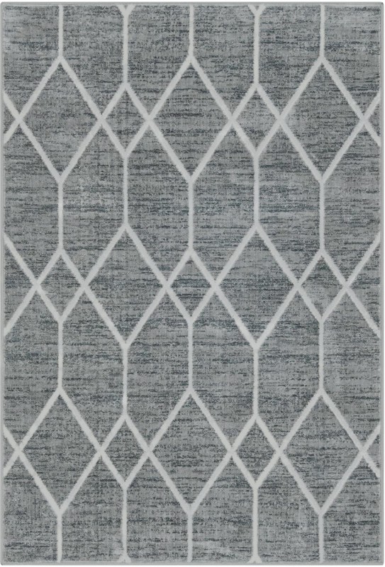 4' x 6' Thatcher · Diamond rug, grey