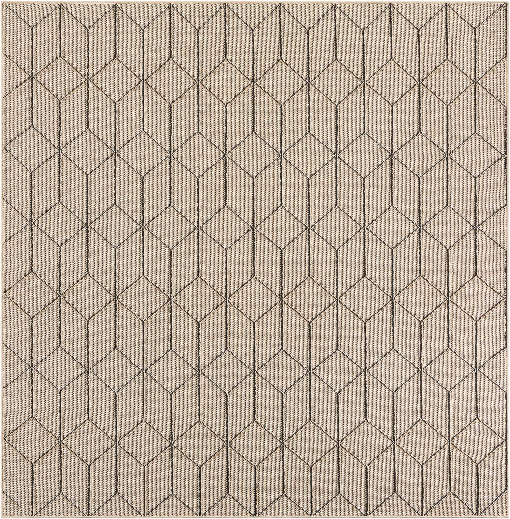 7' 10 x 7' 10 Jasper · Diamond Outdoor Rug, khaki