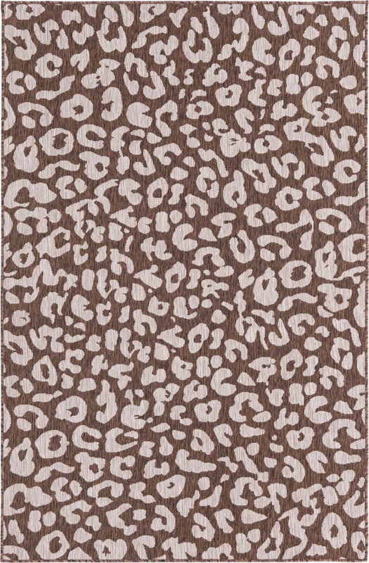 5' 3 x 8' Cardamom · Animal print Outdoor Rug, brown
