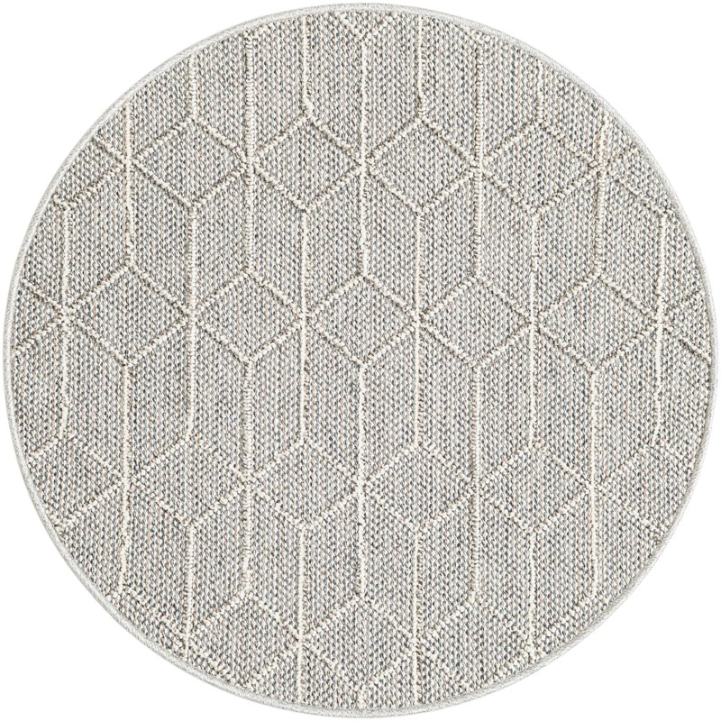 3' 1 x 3' 1 Jasper · Geometric Outdoor Rug, light gray