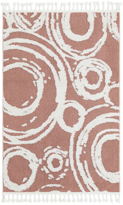 4' x 6' Beech · Abstract rug, pink