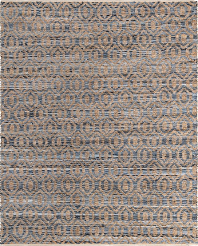 Hops · Lattice Chindi Rug, navy and natural