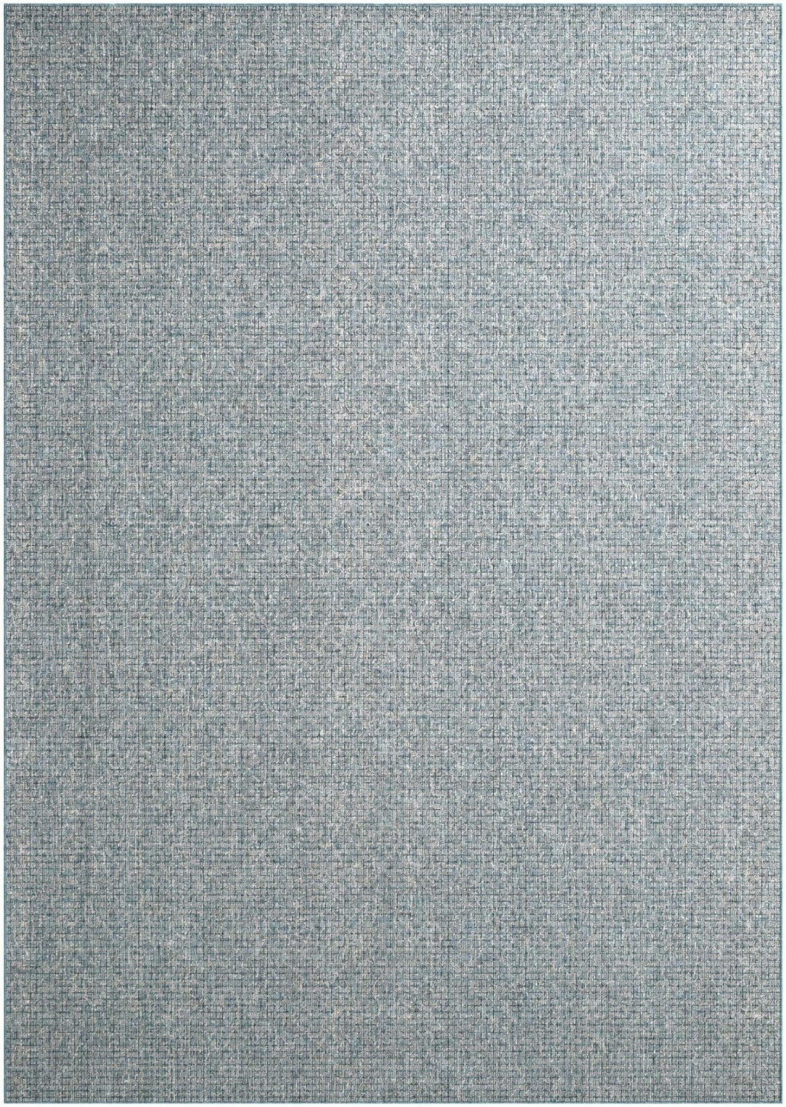 10' x 14' Loam · Grid Outdoor Rug, aqua blue