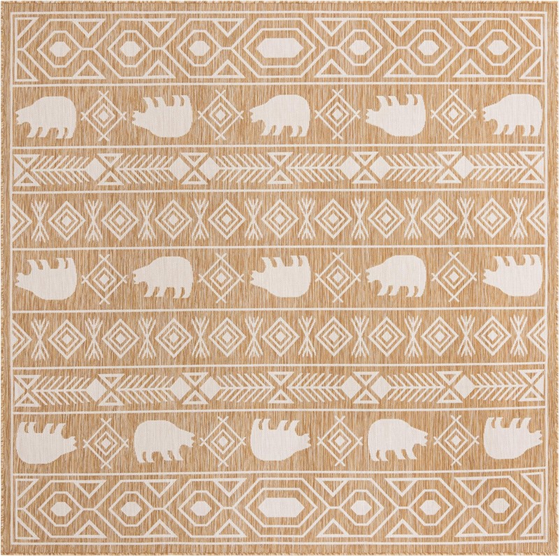 7' 10 x 7' 10 Ralston · Border Outdoor Rug, taupe