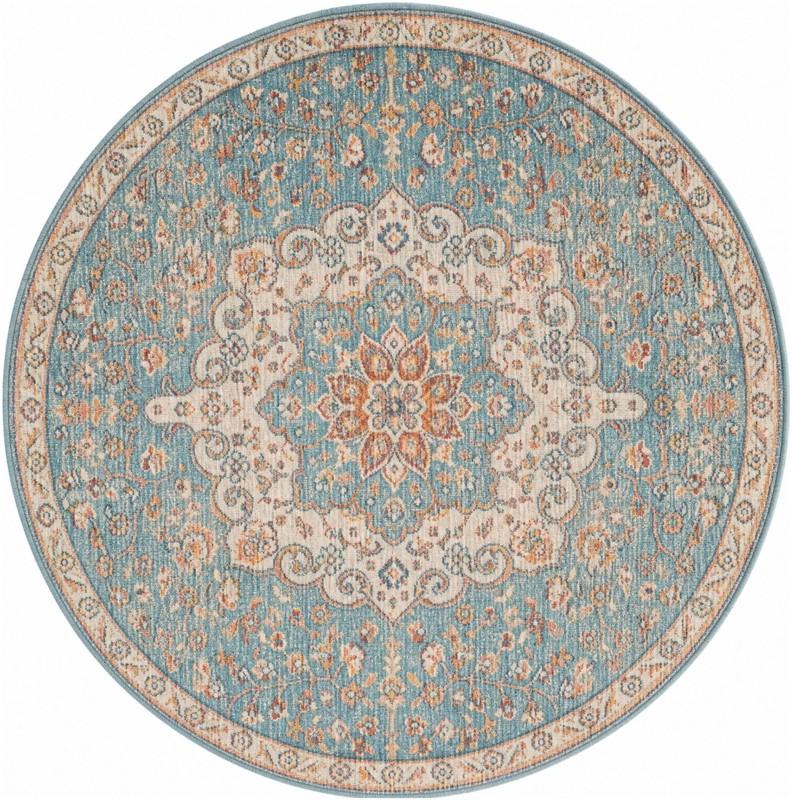 Stanford · Medallion rug, blue