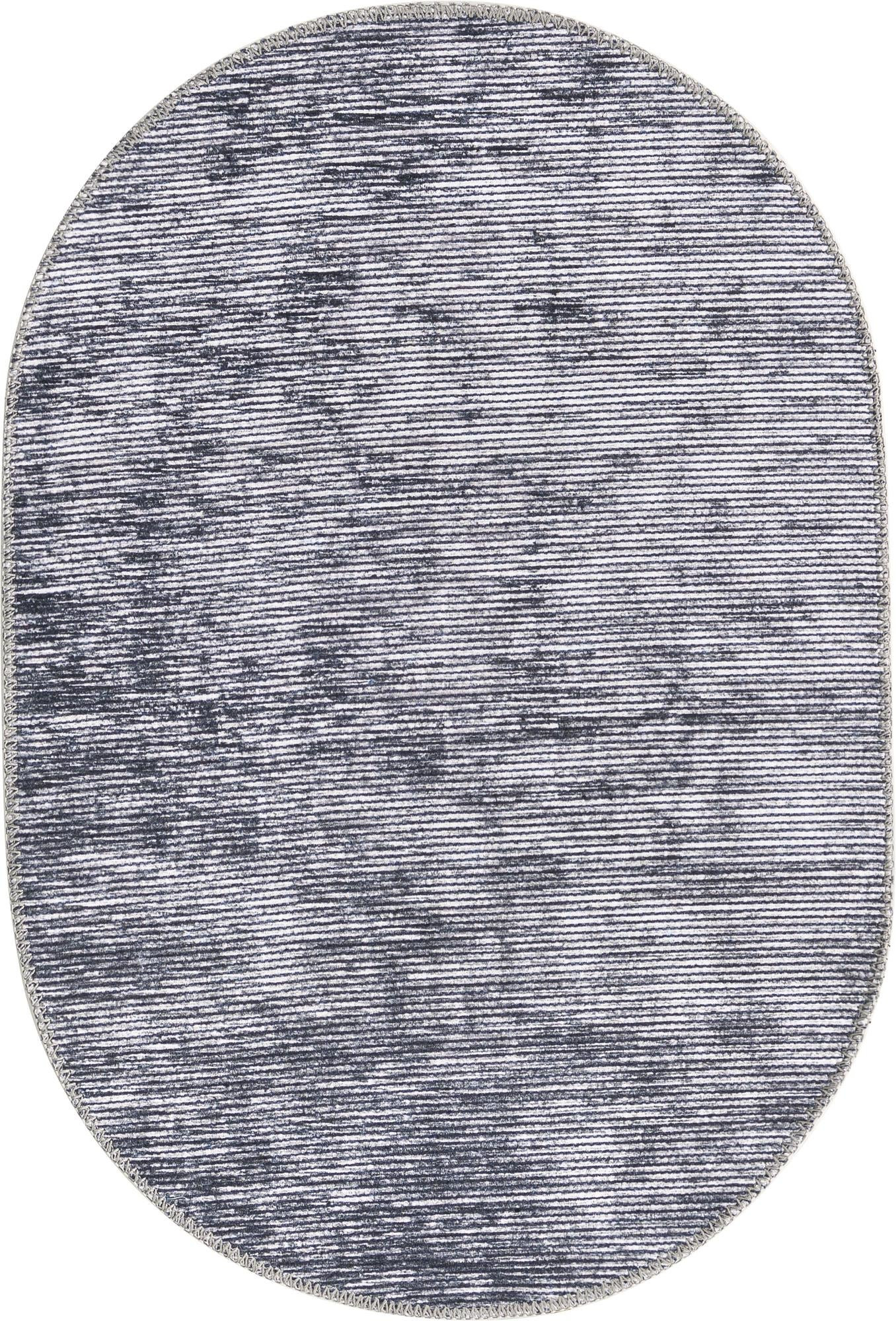 2' x 3' Prewitt · Gradient lines rug, gray and ivory