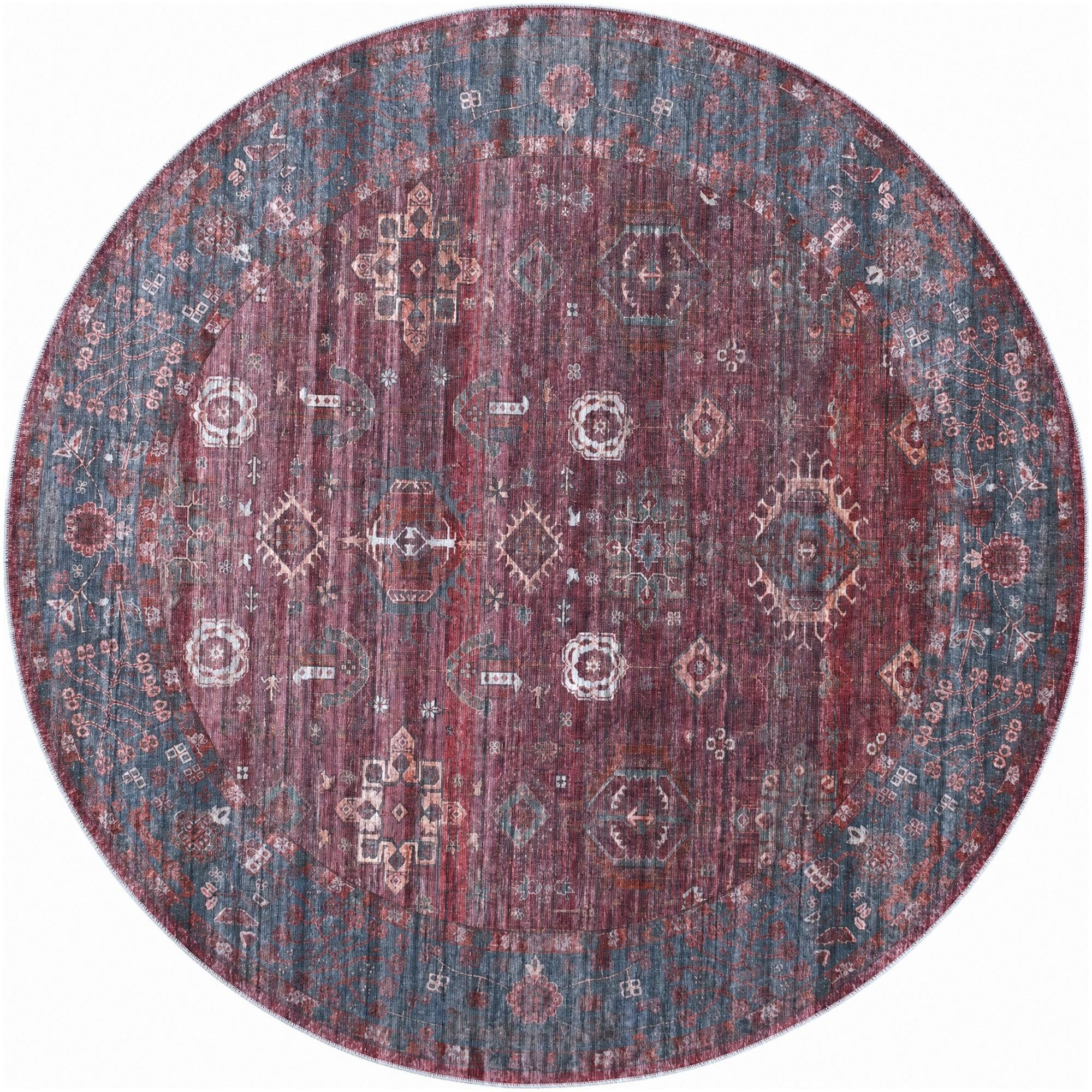 7' 3 x 7' 3 Elsworth · Border rug