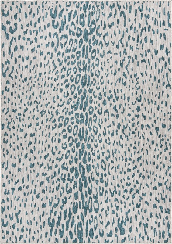 7' 10 x 11' Winterberry · Animal print Outdoor Rug, teal