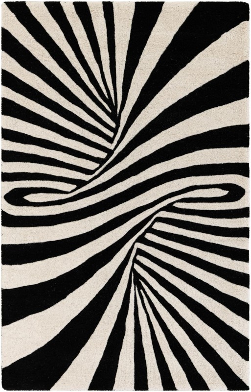 Featherstone · Abstract Wool Rug, black and white