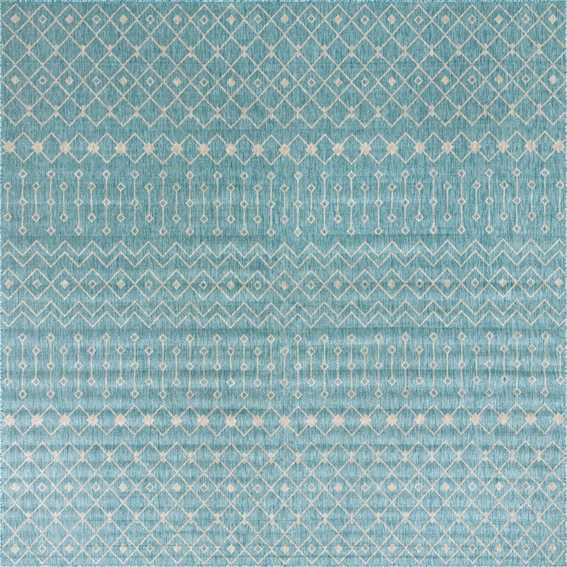 13' x 13' Kearney · Diamond Outdoor Rug, aqua