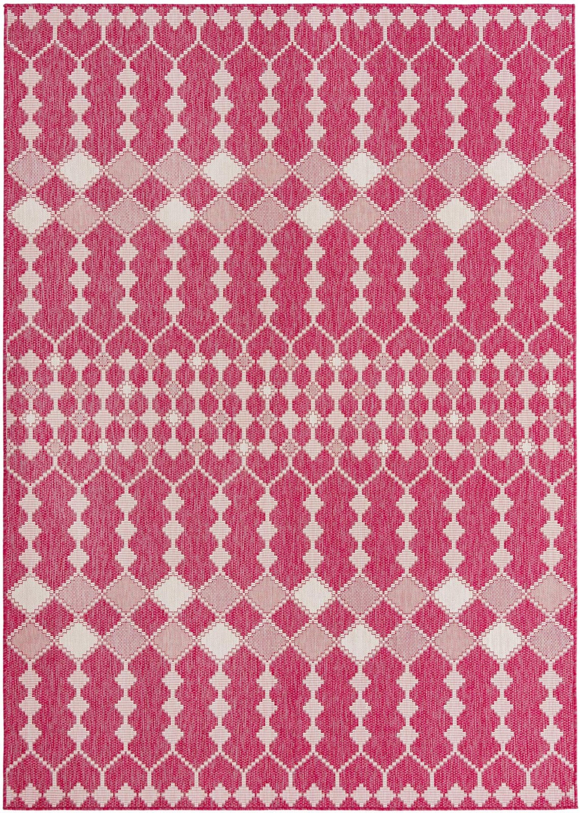 7' 10 x 11' Ramsden · Diamond Outdoor Rug, magenta