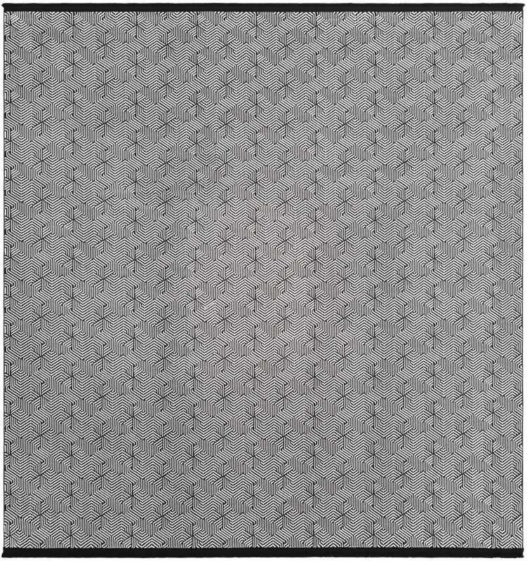 Harwood · Geometric rug, black and white