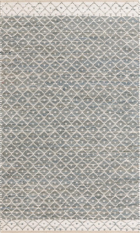 5' 1 x 8' Grove · Border Chindi Rug, gray