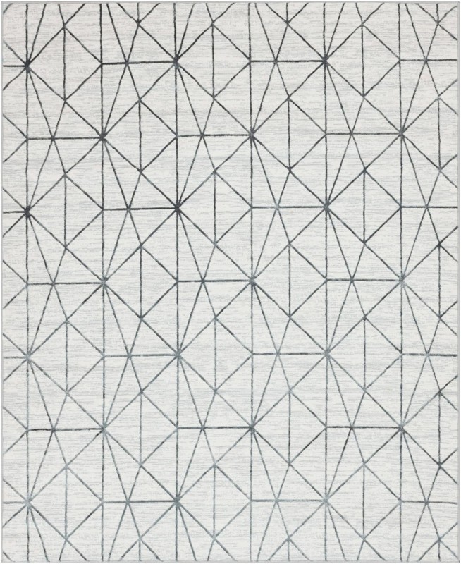 8' x 10' Gilman · Geometric rug, white