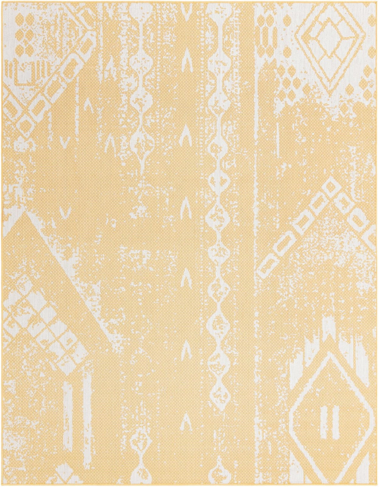 7' 10 x 10' Wildman · Abstract Outdoor Rug, yellow