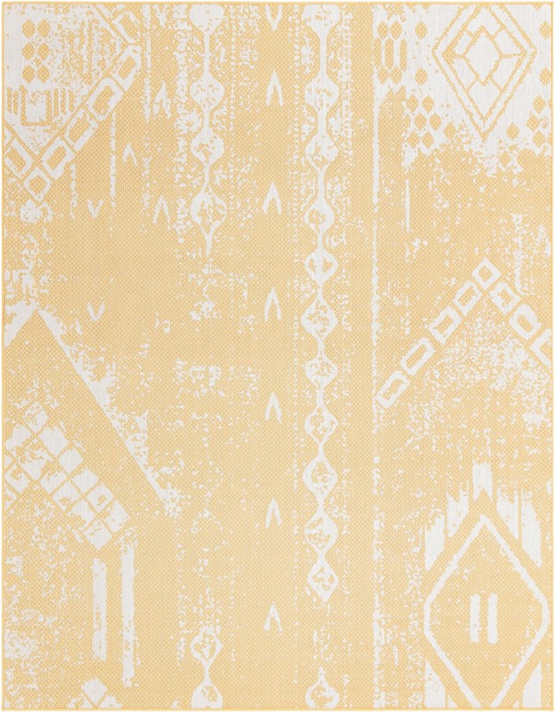 7' 10 x 10' Wildman · Abstract Outdoor Rug, yellow