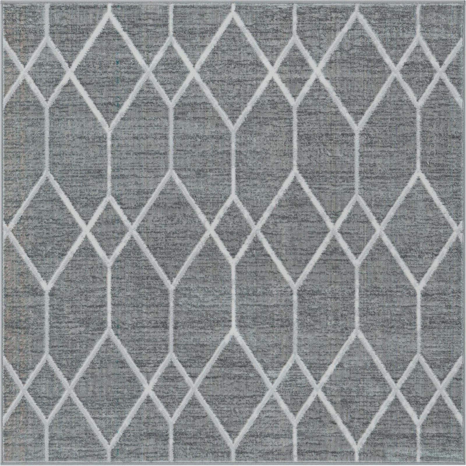 5' 3 x 5' 3 Thatcher · Diamond rug, grey