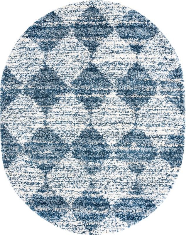 Newton · Diamond Shag Rug, blue