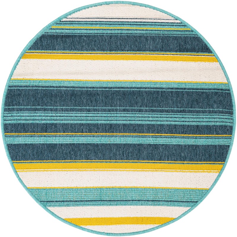 3' x 3' Larkin · Striped Outdoor Rug, multi