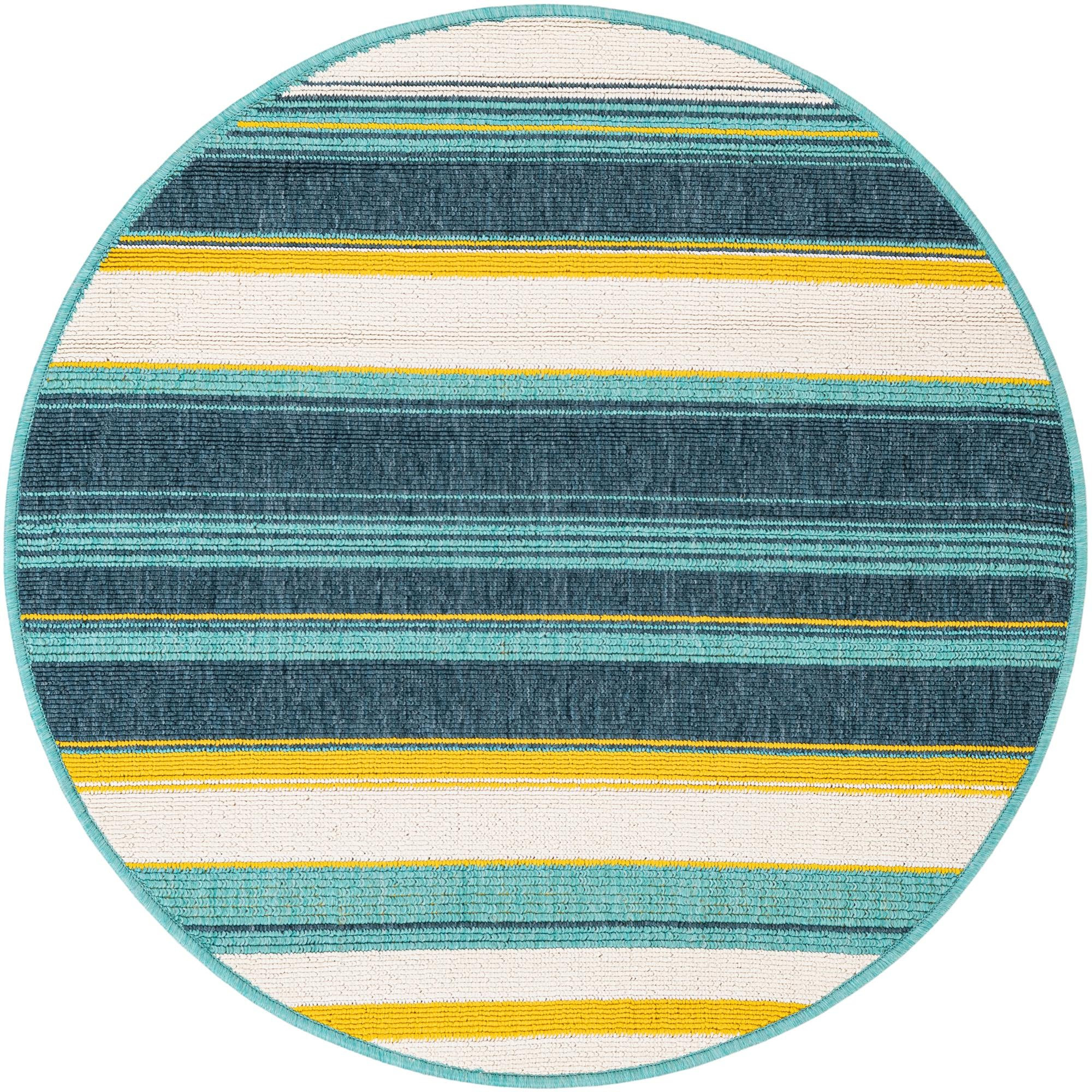 3' x 3' Larkin · Striped Outdoor Rug, multi