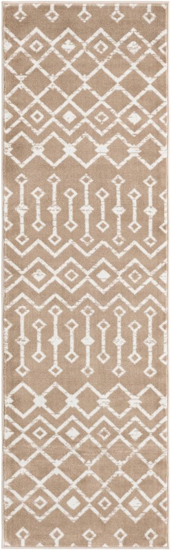 Dudley · Geometric trellis rug, beige and ivory
