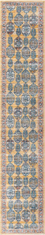 3' x 16' 5 Pullman · Border rug, yellow