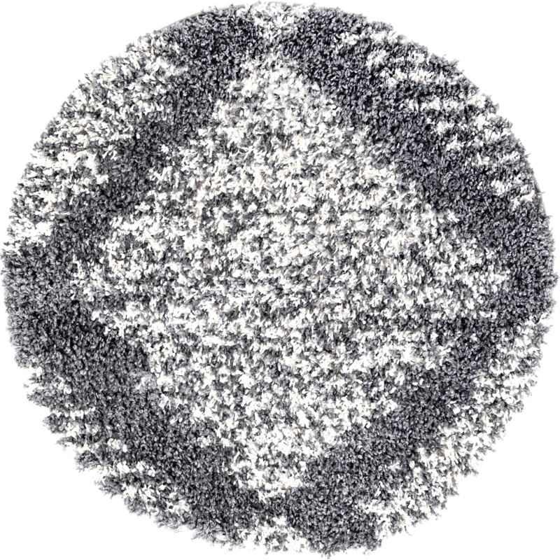 3' 3 x 3' 3 Cobble · Diamond Shag Rug, gray