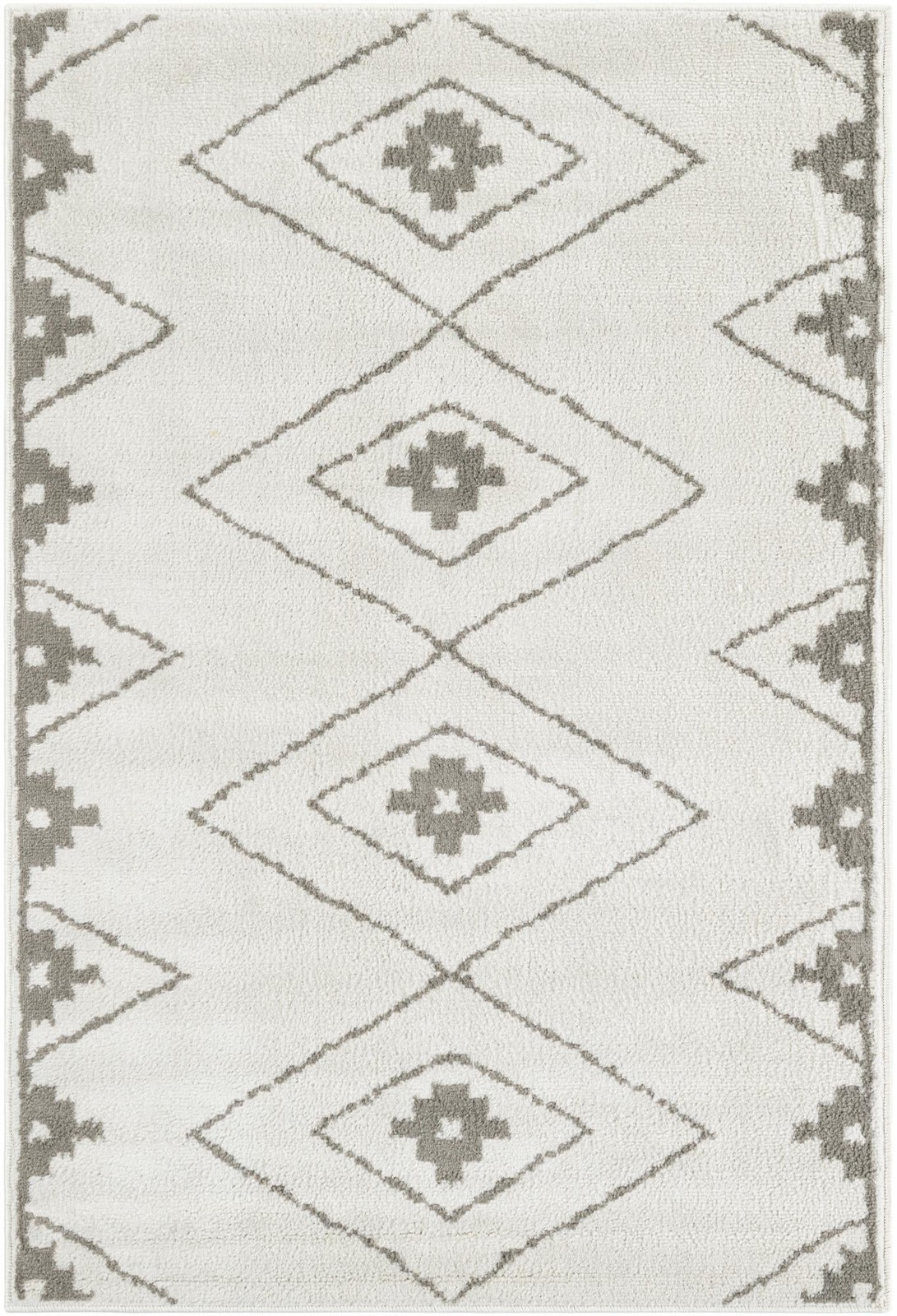 4' x 6' Sumac · Diamond rug, ivory