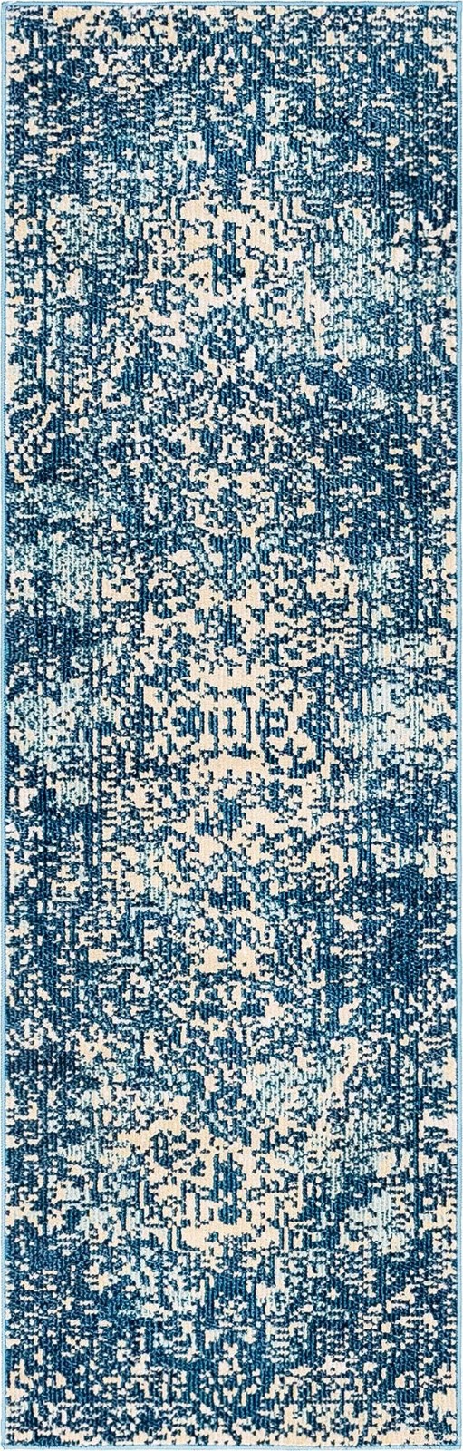 2' 2 x 6' Garnet · Border rug, navy