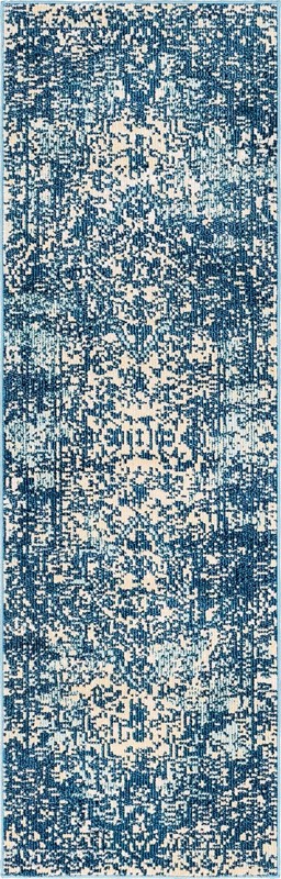 2' 2 x 6' Garnet · Border rug, navy