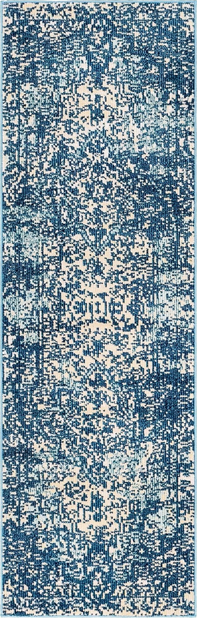 2' 2 x 6' Garnet · Border rug, navy