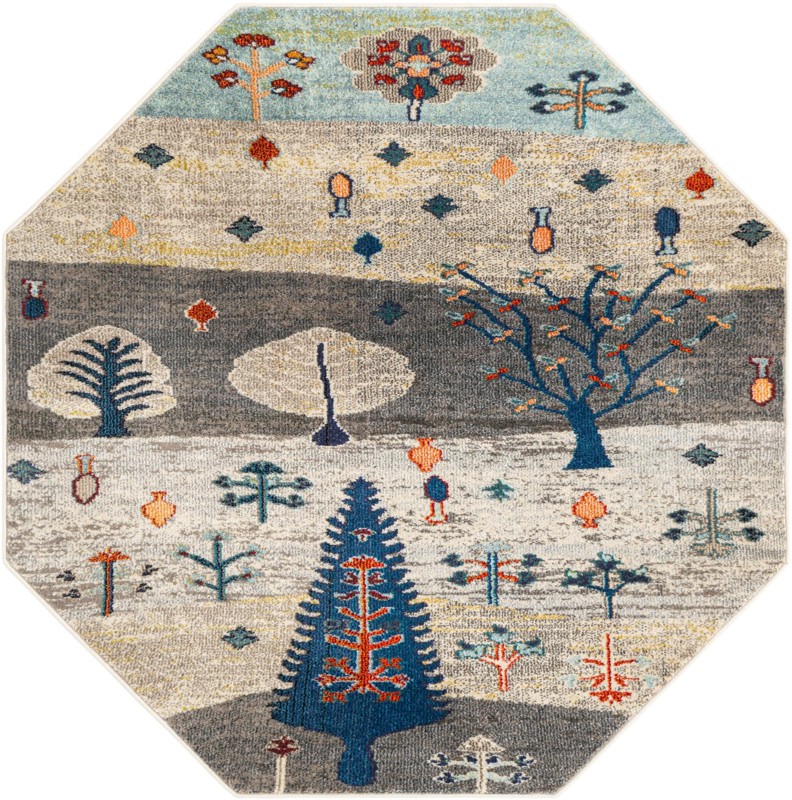 5' 3 x 5' 3 Clement · Floral / botanical Washable Rug